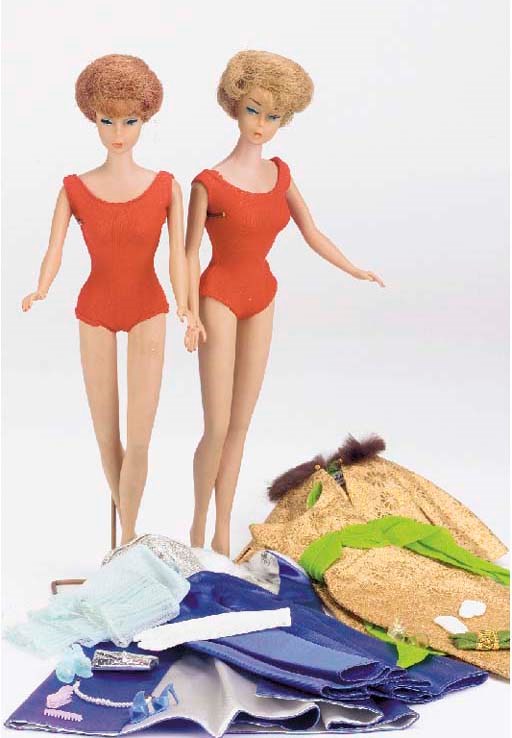 Two Bubble-cut Barbies