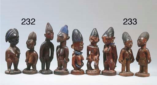 A PAIR OF YORUBA TWIN FIGURES