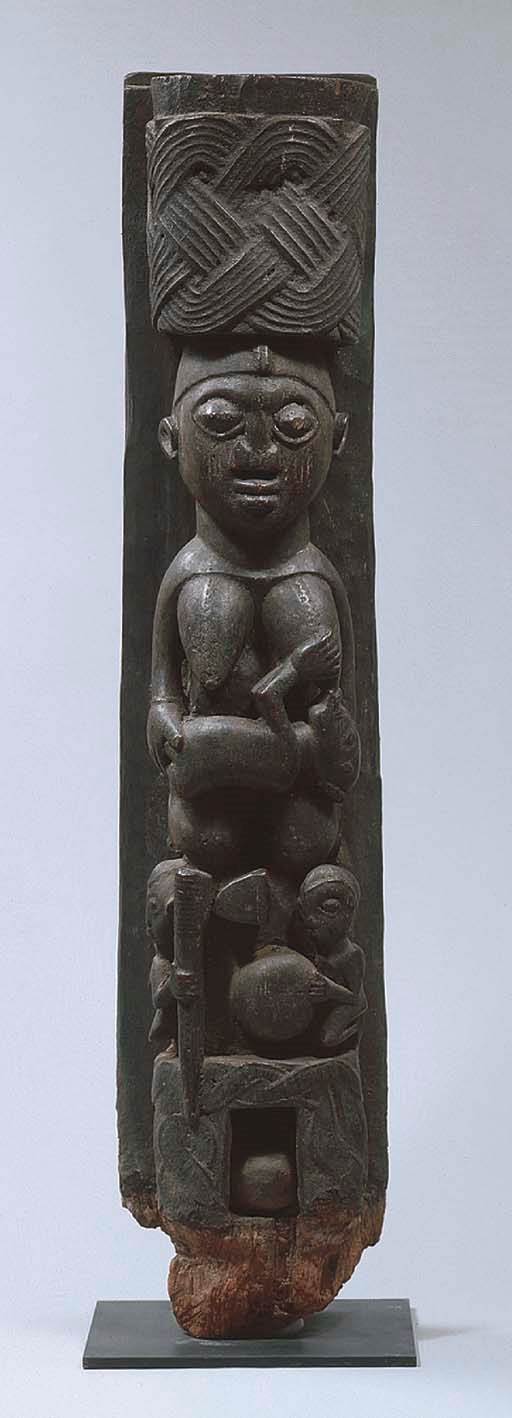 A YORUBA HOUSE POST