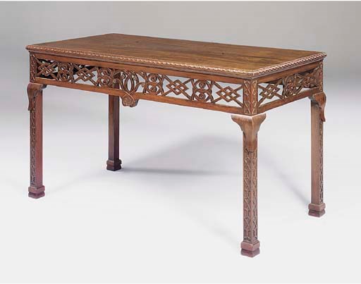 AN IRISH MAHOGANY SIDE TABLE