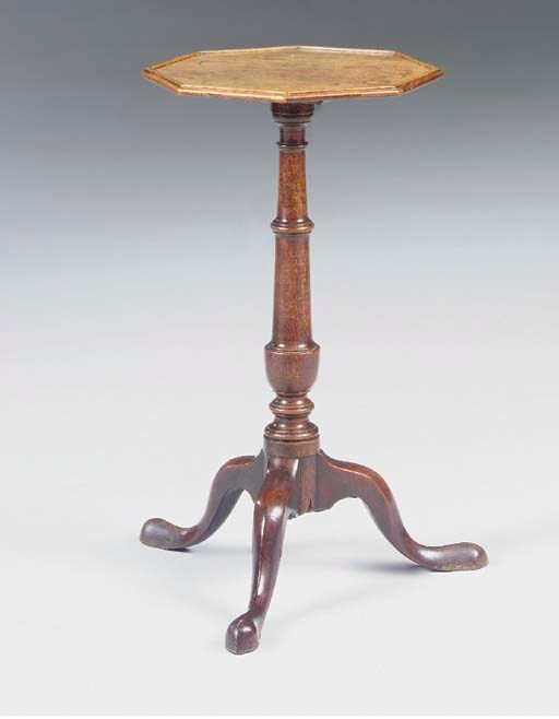 A GEORGE III MAHOGANY TRIPOD KETTLE-STAND