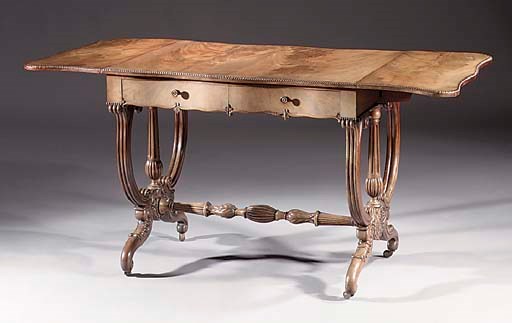 A Dutch mahogany sofa table