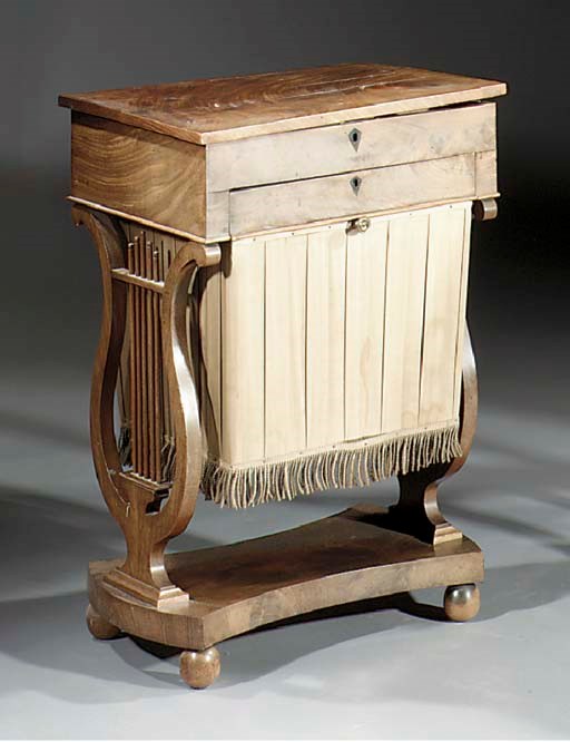 A Dutch mahogany work table