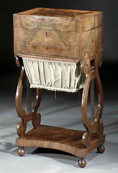 A Dutch mahogany work table
