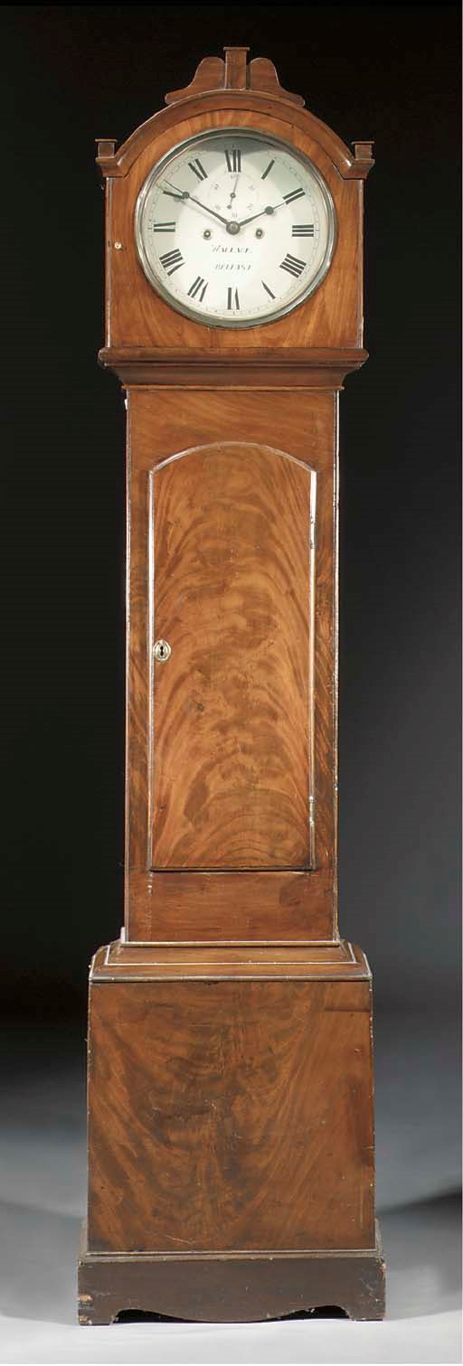 An Irish mahogany longcase clock