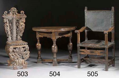 An Italian walnut sgabello
