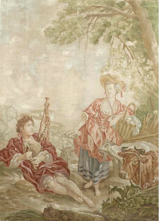 A tapestry cartoon