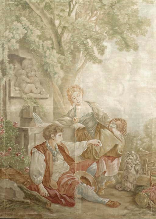 A tapestry cartoon