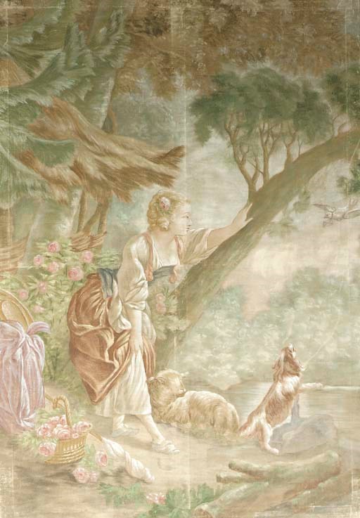A tapestry cartoon
