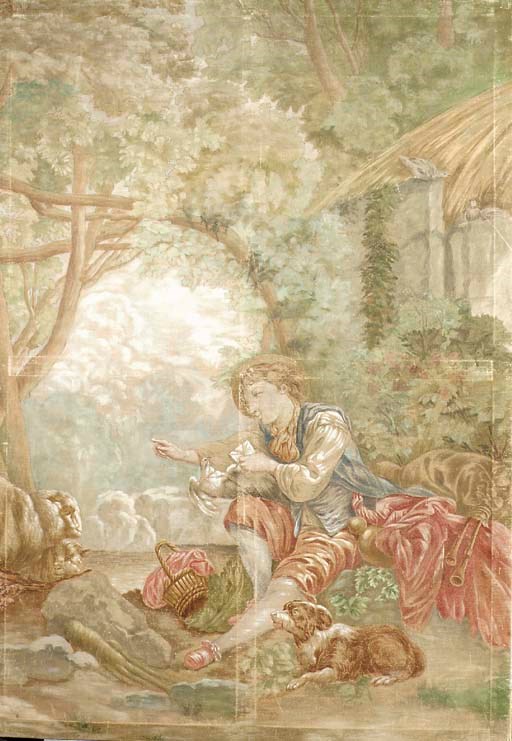 A tapestry cartoon