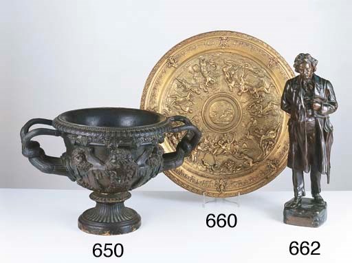 A BRONZE FIGURE OF LUDWIG VAN BEETHOVEN