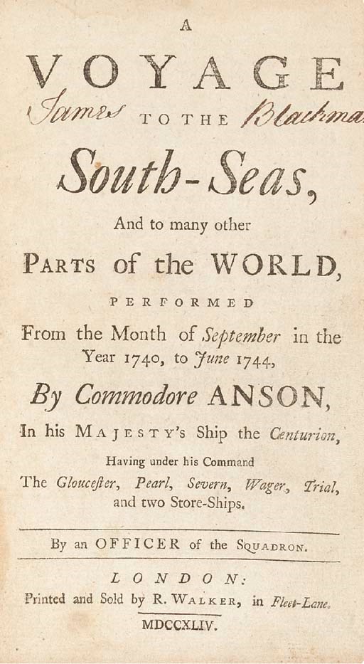 GEORGE ANSON, LORD ANSON (1697-1762)