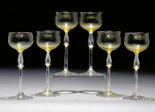 Eleven Theresienthaler Krystallglasfabrik glasses