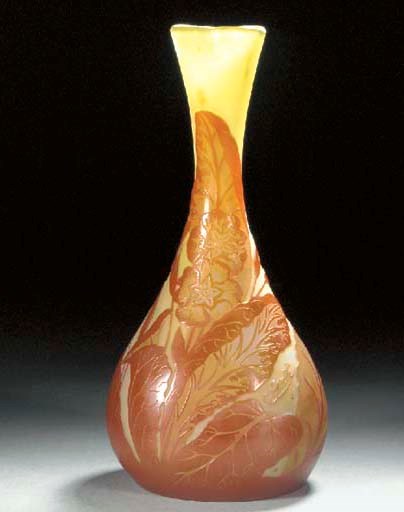 A Gallé cameo glass vase