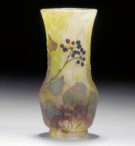 A Daum cameo glass vase