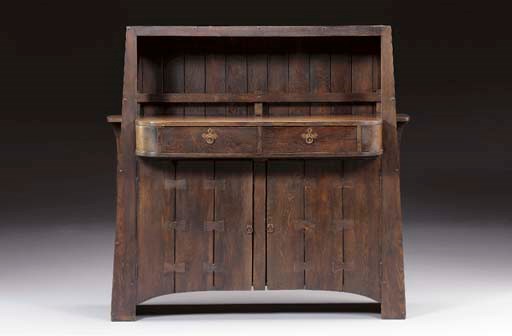 AN OAK SIDEBOARD