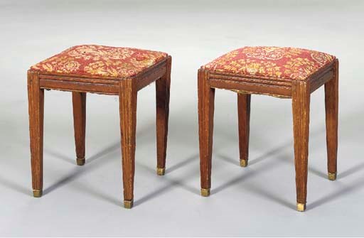 A PAIR OF LOUIS XVI PROVINCIAL BEECHWOOD STOOLS,