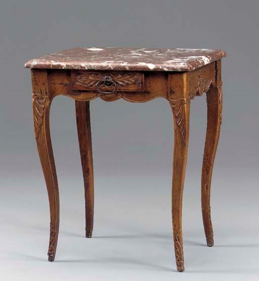 A REGENCE PROVINCIAL FRUITWOOD CENTER TABLE,