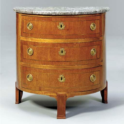 A CENTRAL EUROPEAN NEOCLASSIC AMARANTH COMMODE,