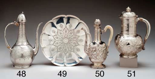 A SILVER COFFEE POT**
