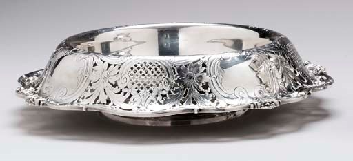 A SILVER CENTERPIECE BOWL