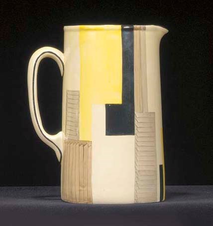A Gray's Pottery hand-painted lemonade jug