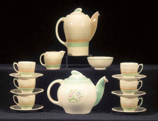 A Crown Works Kestrel coffee set for six
