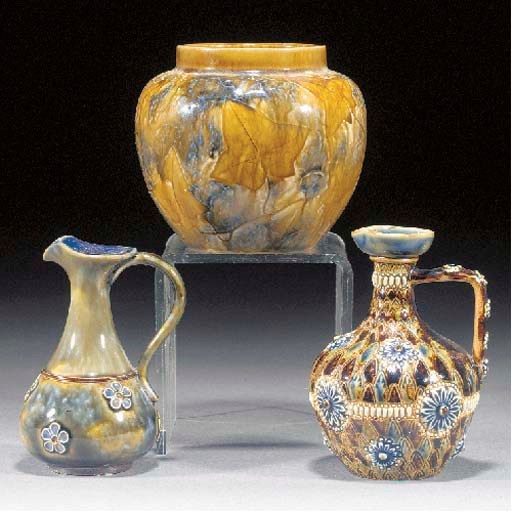 A collection of Doulton stoneware miniatures