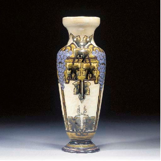 A Royal Doulton stoneware footed vase