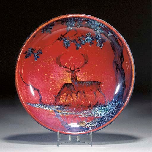 A large Royal Doulton Sung Flambe bowl