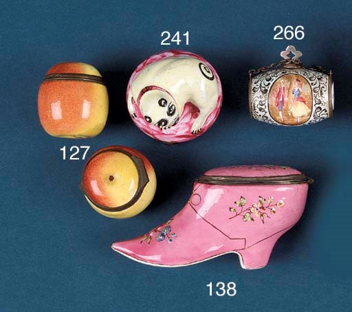 Two enamelled bonbonniere
