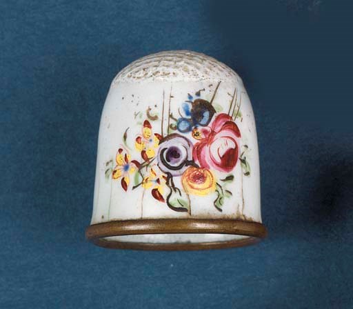 An enamel thimble