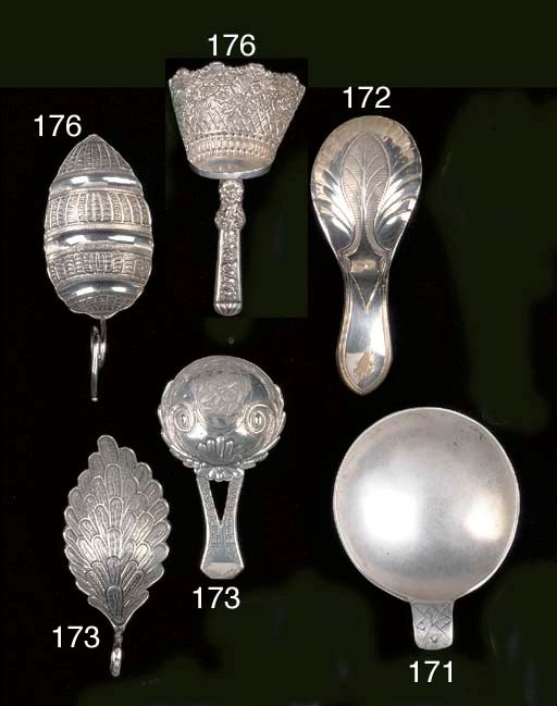A George III acorn-type caddy spoon