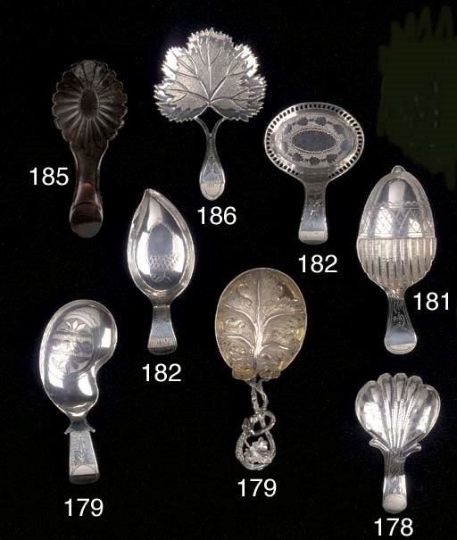 A George III "acorn bowl" caddy spoon