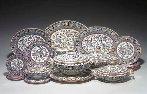 A MINTONS EARTHENWARE PART DINNER SERVICE