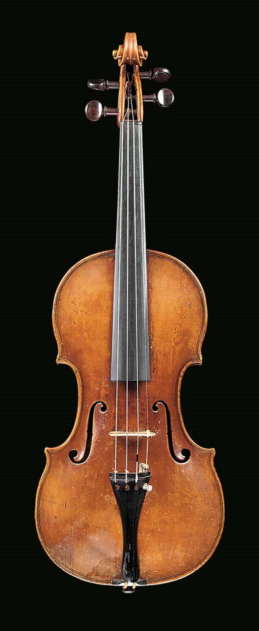 A violin by Johann Georg Thir, labelled Joannes Georgius Thir, fecit Viennæ, Anno 17, the two-piece back of horizontal medium curl, the ribs and head similar, the length of back 13 15/16in. (359mm)