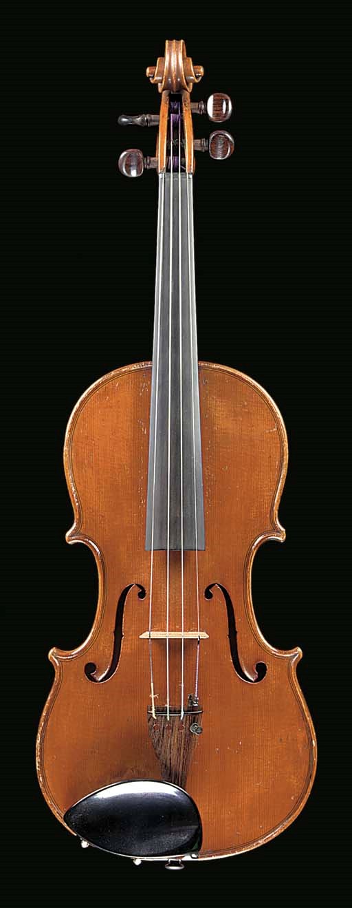 An Italian violin by Giulio Degani, labelled Degani Giulio di Eugenio, premiato gran diploma d'onore in Milano, fece in Venezia anno 1898, the two-piece back of medium curl descending from the centre join, the ribs and head similar, the table of medium grain, the varnish of a golden-brown colour, the length of back 14 1/16in. (357mm), in case	 (2)