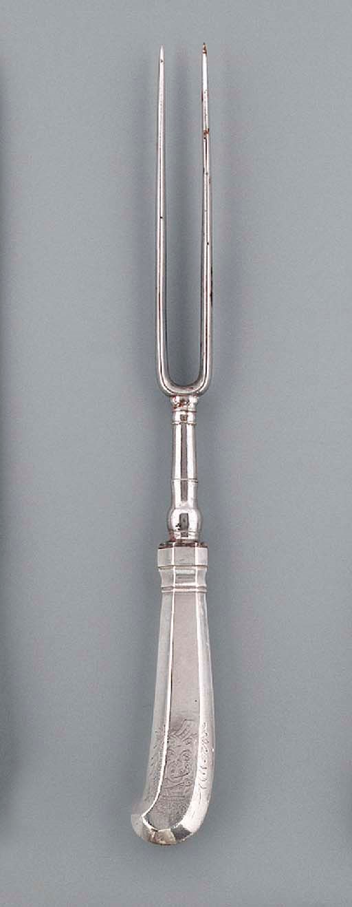 A German silver-mounted carving-fork