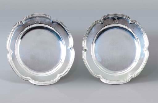 A German silver dinner-plate