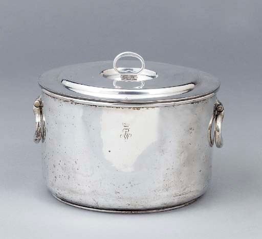 A German silver stew-pan and cover