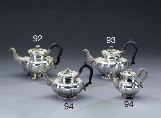 A German silver teapot
