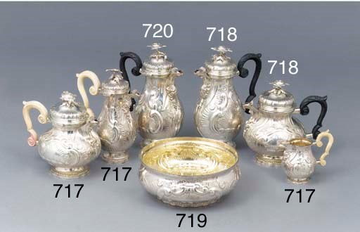 A German silver serving-bowl
