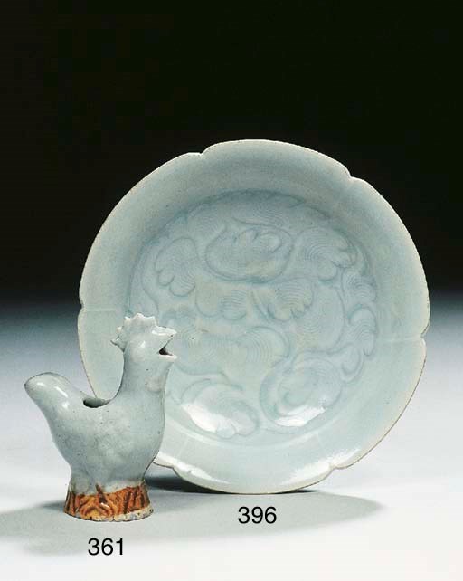A carved Qingbai saucer dish