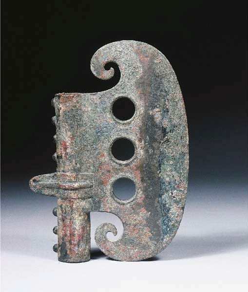 A bronze axe head