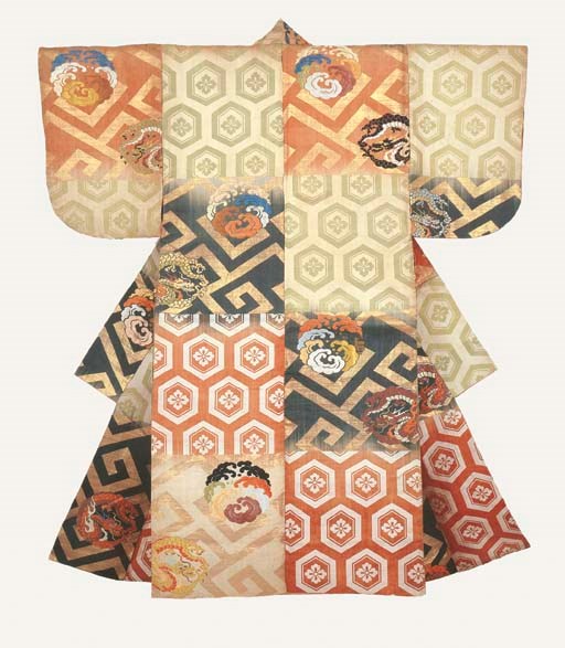 An Atsuita Robe of Brocaded Silk for No Performance
