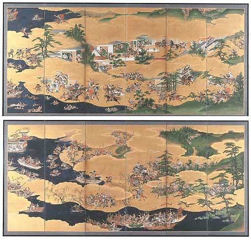 Anonymous

A pair of six panel screens
