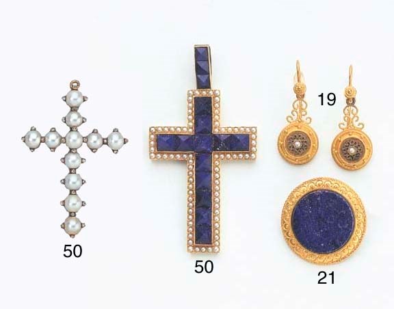 THREE ANTIQUE CROSS PENDANTS