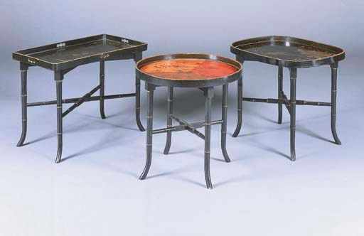 A JAPANESE LACQUERED CIRCULAR TRAY ON STAND