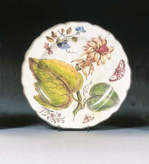A Chelsea 'Hans Sloane' botanical dish