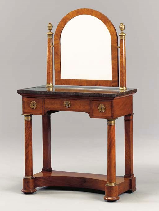 A CHARLES X ORMOLU-MOUNTED MAHOGANY DRESSING-TABLE,